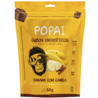 Cubos energéticos Banana com canela