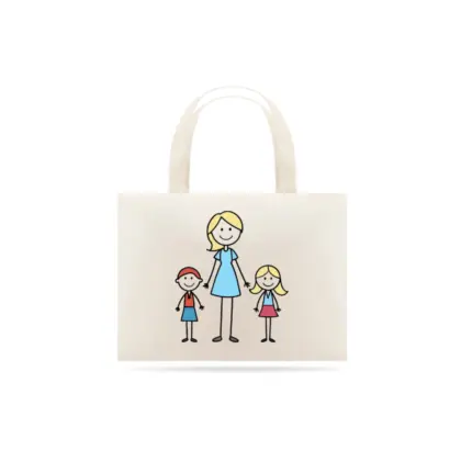 Ecobag Mãe de menino e menina